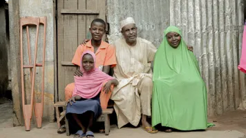 Baba and his family, Nkoteng, 2023