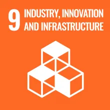 Sustainable Development Goal 9 icon in orange