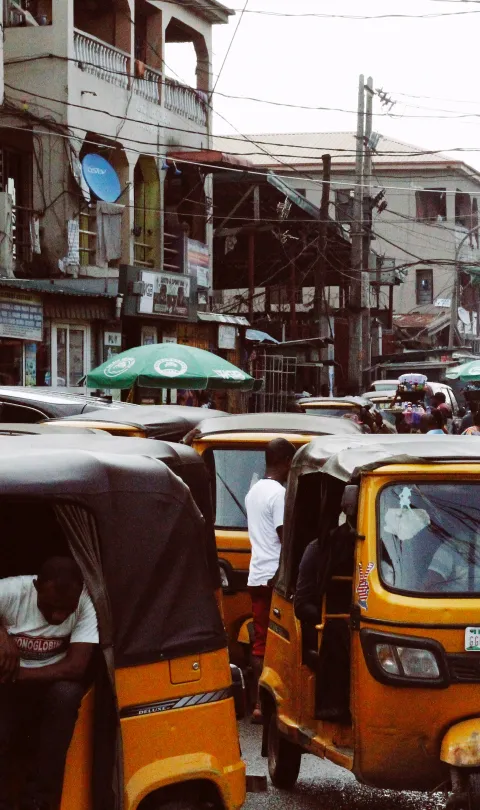 A busy street in Lagos, Nigeria. Photo by Muhammadtaha Ibrahim Ma'aji. 