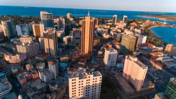 Aerial view of Dar es Salaam, Tanzania. Credit: Moiz Husein/Shutterstock